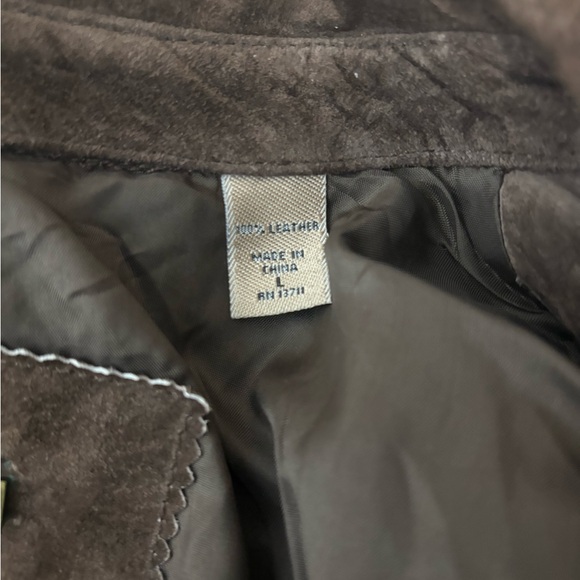 I. E. Relaxed Classic Brown Leather Suede Jacket - Picture 4 of 14